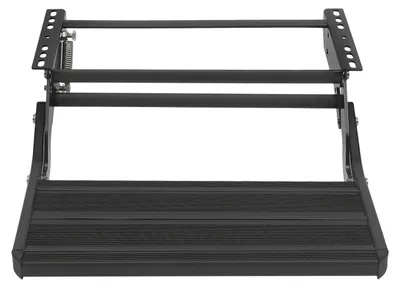 Image de Marchepied rétractable pour camping-car - HM-0008 - Capacité de charge : 200 kg - Adapté pour une hauteur de plancher de 40 à 60 cm - Dimensions : 55 x 21 cm - Acier/Aluminium - Noir