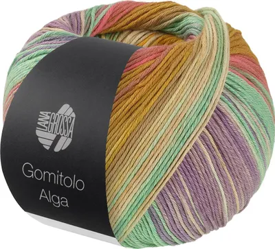 Produktbild von Lana Grossa - Gomitolo Alga 2028 senfgelb rosa fuchsia jade weiß gelb petrol himbeer zartlila natur
