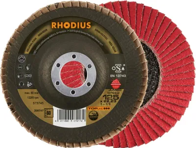 Produktbild von RHODIUS TOPline JUMBO SPEED PACK Lamellenschleifscheibe 125 x 22,23 mm K60 5 Stk