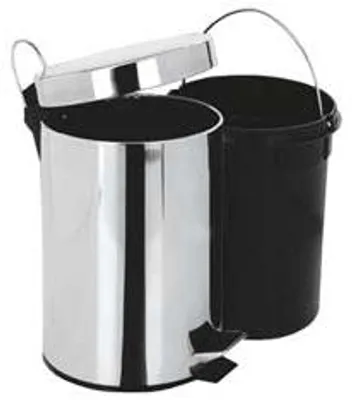 Immagine prodotto di Pattumiera Con Pedale Inox E Secchio In Plastica - lt.20 cm.31x45h.