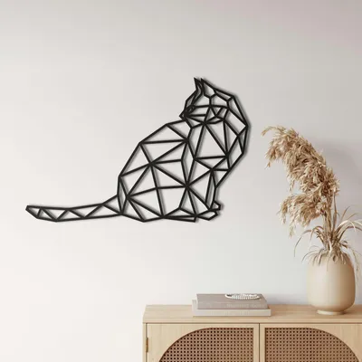 Obrázok produktu pre Wallity, elegantné kovové doplnky na stenu, čierna farba, 45 x 30 cm | 100% kov