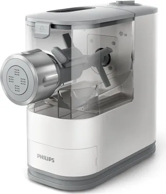 Zdjęcie produktu dla Philips Viva Collection Urządzenie do wyrobu makaronu HR2345/19, Elektryczna maszynka do makaronu, Maccheroncini, Tagliatelle, Plastik, Biały, 1 m, LED