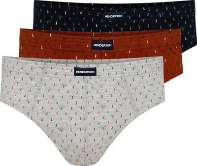 Produktbild von Henderson Herren Slipy 3er Pack - 100% Baumwolle, Klassischer Schnitt, Atmungsaktiv und Bequem, Elastischer Bund, Vielseitige Farben, Ideal für Täglichen Gebrauch, Hochwertige Unterwäsche, Multicolor XL