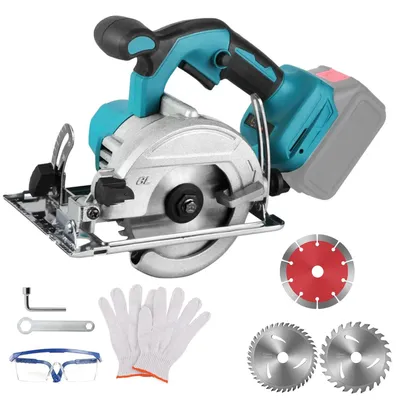 Mini-Handkreissäge, bürstenlos, 8000 U/min, 3 Sägeblätter, für Makita 18 V Akku