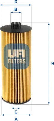 Produktbild von Ölfilter UFI 25.005.00 Filtereinsatz für MAN E2000 für DEUTZ-FAHR AGROTRON