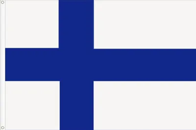 Finnland-Flagge, 120D Satin, 150x90 cm, rechteckig