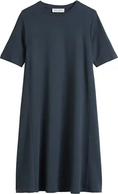 Produktbild von Jersey dress, wide seam, round-neck 886 muted blue Größe XL