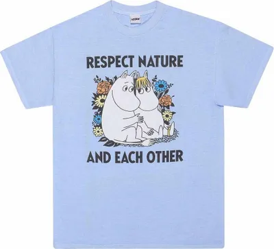 Obrázek produktu pro Moomin - tričko "Respect Nature" pro muže/dámy uni HE2868 (XXL) (světle modrá)