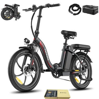 Produktbild von E-Bike Rostfreie Aluminiumlegierung 20 Zoll 36 V 20 Ah 720 Wh bis zu 110 - 150 km Wasserdicht IP54 mit 7 Gang, Schwarz