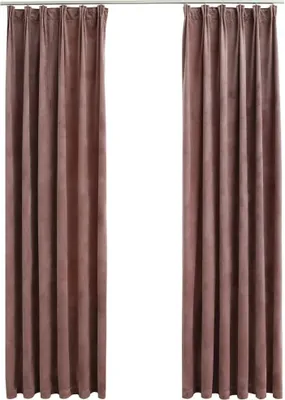 Produktbild von Verdunkelungsvorhänge Haken 2 Stk. Samt Antik-Rosa 140x245cm