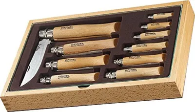 Image de Opinel Lot de 10 couteaux Coffret en bois