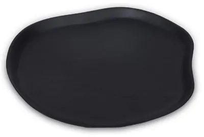 Produktbild von Casa Padrino Luxus Aluminium Tablett Matt Schwarz 60 cm - Deko Accessoires