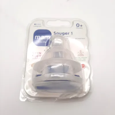 Zdjęcie produktu dla Smoczek MAM rozmiar 1 w podwójnym opakowaniu, smoczek do butelek (wolny przepływ), miękki smoczek odpowiedni do butelek / smoczków treningowych, od urodzenia
