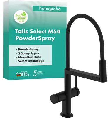 Obrázok produktu pre Hansgrohe Talis select M54 PowderSpray čierna páková umývadlová batéria 72861670