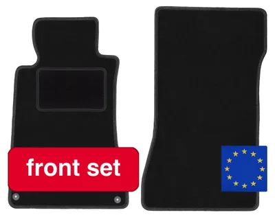 Image de Tapis de sol en velours pour voiture, fibres synthétiques, sur mesure pour les sièges avant, compatibles avec la Mercedes CLK W209 Coupé, antidérapants, faciles à nettoyer