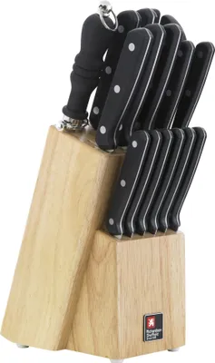 Obrázek produktu pro Amefa Cucina, Sada nožů/příborů ve stojanu, Nerezová ocel, Dřevo, Černá, Cucina, 15 kusů