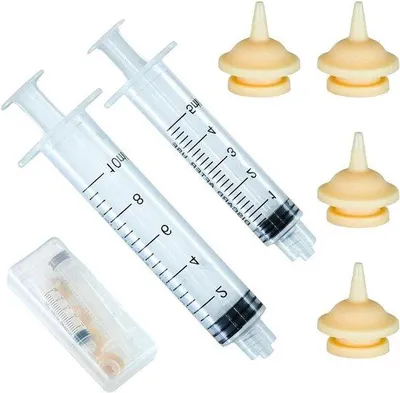 Zdjęcie produktu dla Silikonowy zestaw do płukania z mini-dyszkami – zestaw 6 sztuk dla noworodków, małych kotów, psów, wiewiórek i małych zwierząt