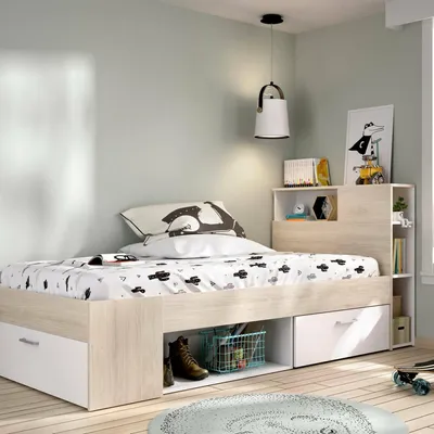 Immagine prodotto di Dmora Letto per Bambini Adrielle 99x218 cm Bianco, Contenitore Dimensione Materasso 90x190 cm