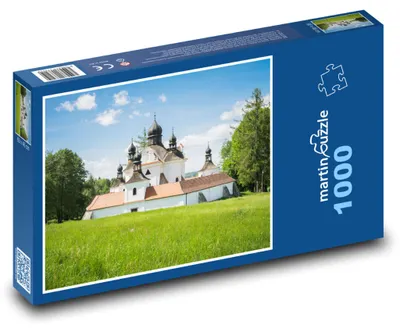 Zdjęcie produktu dla Puzzle 1000 Klasztor w Letnim Krajobrazie - martinpuzzle