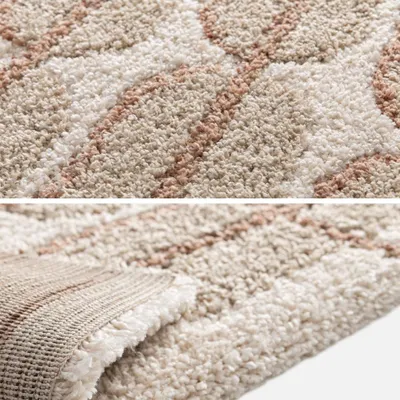 Produktbild von sweeek - Teppich für Indoor mit grafischem Muster in beige, creme und rosa