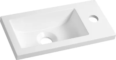 Produktbild von Möbel-Waschtisch ,Gussmarmor, 37x18cm, Weiß