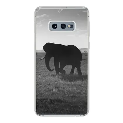 Produktbild von MuchoWow® Handyhülle Schutzhülle Hülle für Samsung Galaxy S10e Elefant - Einfarbig - Tiere - Schwarz und weiß Silikon Softcase Handy Hülle - Handy