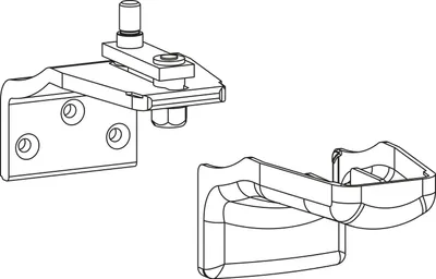 Immagine prodotto di Staffa per anta Hautau SBS Comfort Drive con copertura, acciaio zincato / bianco