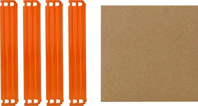 Immagine prodotto di shelfplaza PRO 50x50 cm set ripiano completo in blu arancione per scaffali per carichi pesanti PRO