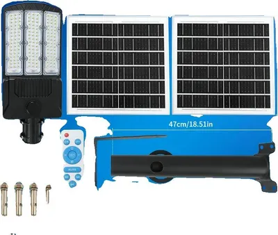 Produktbild von Solar-Straßenlaterne, Hochhelligkeits-LED, Bewegungsmelder, 25000mah