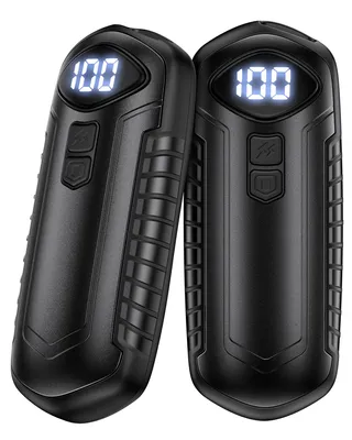 Zdjęcie produktu dla Akumulatorowy elektryczny ogrzewacz do rąk AIORBER, 2 w 1, 5 ustawień ciepła, 20 godzin pracy, wyświetlacz LED, USB-C, 6000 mAh, czarny