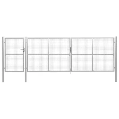 Zdjęcie produktu dla Brama ogrodowa Living Store stalowa 500×150 cm srebrna