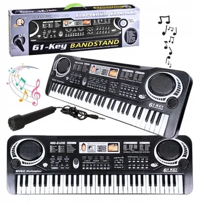 Zdjęcie produktu dla Keyboard dla dziecka pianino elektryczne dla dziecka mikrofon 61 klawiszy