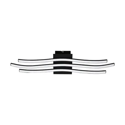 Image de Eglo 99321 RONCADE 1 LED Plafonnier 21W 650x130mm noir blanc blanc chaud