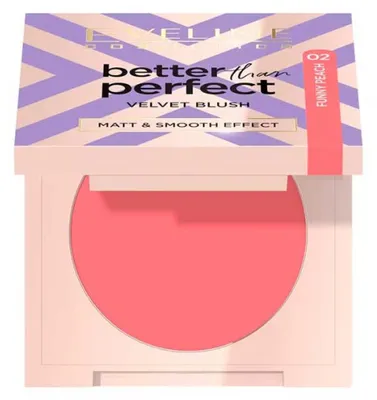Obrázek produktu pro Eveline Cosmetics Better Than Perfect – tvářenka, dlouhotrvající efekt, matující efekt, Odstín 02 FUNNY PEACH