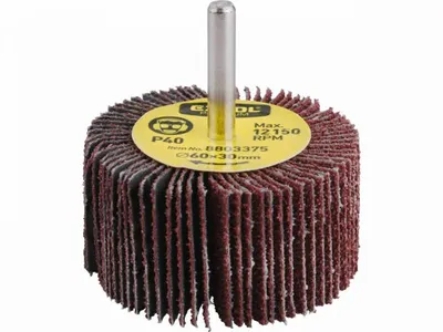 Obrázok produktu pre Kotúč brúsny lamelový 60x30mm, P80, stopka 6mm,