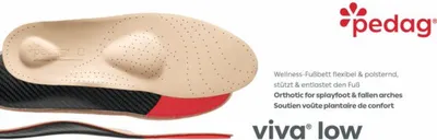 Produktbild von pedag Viva Low Wellness-Fußbett extra polsternd (5 mm), Rindleder, Einlegsohlen 41