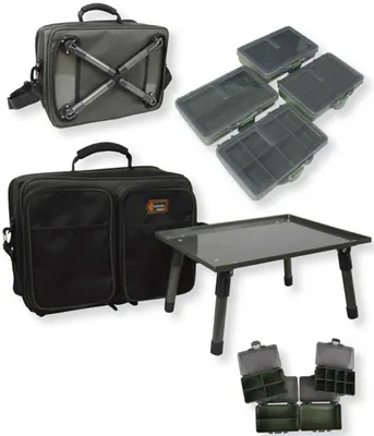 Produktbild von Prologic Cruzade Rig Station 36x28x21cm - Bivvy Table + Tackleboxen
