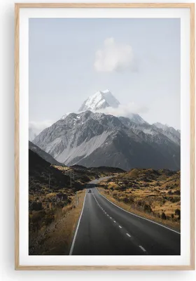 Produktbild von Gerahmtes Poster - Rahmen in heller Eiche - Weg Berg Gipfel - 61x91,5 cm - Wand Bild - Wanddeko - Wandbilder - Kunstposter - Wandposter - Bilderrahmen - Bilder - Kunstdruck - P2NPA61x91-4833