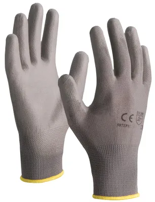 Image de Gants tricotés polyester enduction polyuréthane gris T7 - 5071PUM