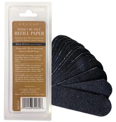 Image de Cuccio, papier abrasif pour pédicure, recharges de remplacement, noir – 50 pièces
