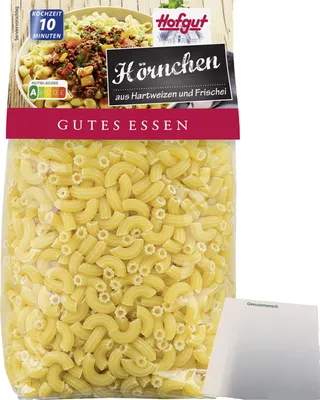 Produktbild von Hofgut Hörnchen (500g Beutel) + usy Block