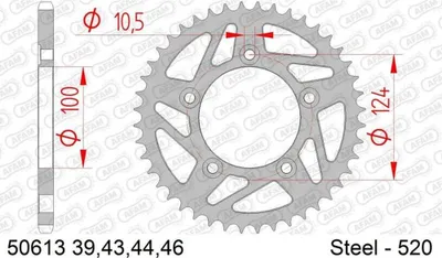 Produktbild von AFAM Kettenrad Stahl Standard - 520