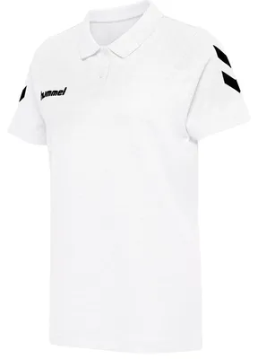 Produktbild von hummel GO Baumwoll Poloshirt Damen white XL