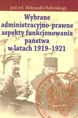 Zdjęcie produktu dla Ausgewählte Verwaltungsrechtliche Aspekte 1919-1921
