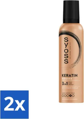 Produktbild von Syoss Keratin Hair Mousse stärkt die Haarfasern 250 ml - Vorteilspack - 2 Stücke