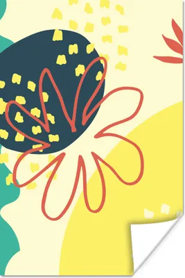 Produktbild von MuchoWow® Poster Sommer - Blume - Pastell 60x90 cm - Wanddekoration