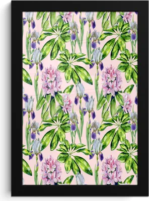 Produktbild von MuchoWow® MuchoWow® Gerahmtes Poster Blumen - Rosa - Collage 20x30 cm - Poster mit zchwarzem Bilderrahmen - Drucken - Bilder Poster im Rahmen