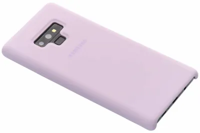 A light purple Samsung phone case is shown from a diagonal angle against a white background.