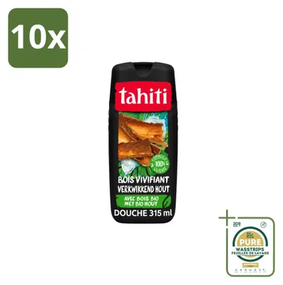 Productafbeelding van 10 x Tahiti douchegel, tropenhout, veganistisch - 315 ml - Voordeelverpakking - 10 stuks