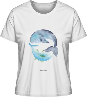 Produktbild von Mr. & Mrs. Panda Shirt Damen Walfisch Thunfisch Größe S - Weiß - Geschenk, Spruch Des Tages, Lustig, Basic T-Shirt, Kurzarm, Lustige Sprüche, Oberteil, Wahl, Tunfisch